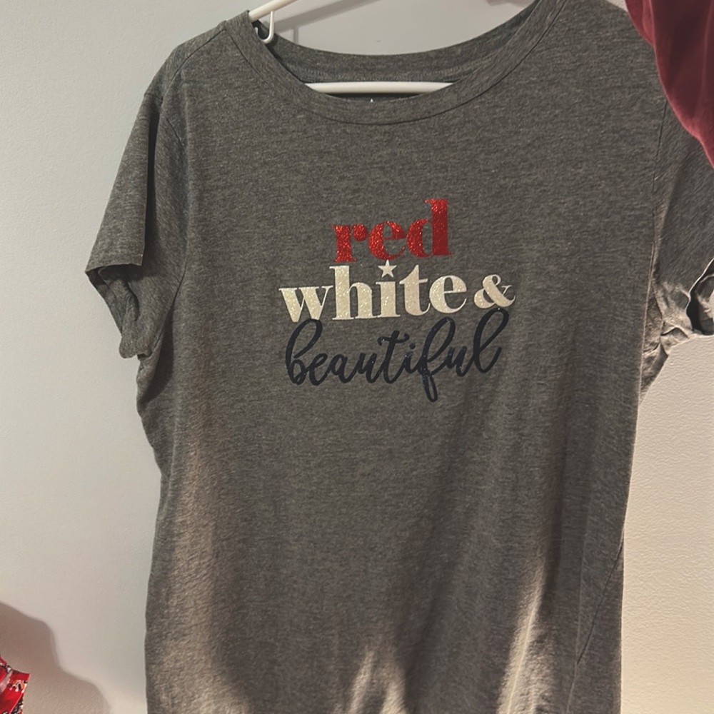 grey fourth of july/independence day shirt